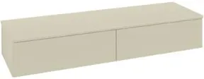 V&B Sideboard ohne Frontstruktur Antao 160x26,8x50cm, WBP w. wal, si Gr m Lac