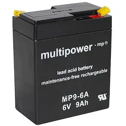 Multipower MP9-6A AGM 6V 9,0Ah – 4,8mm Faston