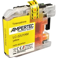 Ampertec Kompatible Tinte ersetzt Brother LC-22U Y yellow
