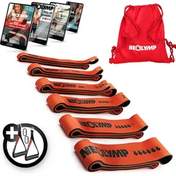 Resistance Bands 6er Set (+ Grifferweiterung) - Fitnessbänder inkl. E-Book One Size