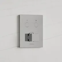 Kronenbach Smart Push Duschthermostat eckig für 2 Verbraucher Chrom 19046002CR