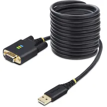 Startech StarTech.com 3m USB Null Modem Kabel, COM Retention, FTDI, USB-A zu RS232 Nullmodemkabel, Wechselbare DB9 Schrauben/Muttern