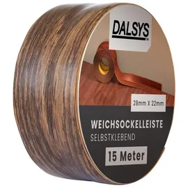 Dalsys Weichsockelleiste selbstklebend 15m Kastanie Fußbodenleiste