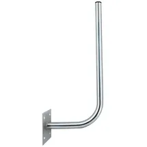 PremiumX 30cm Wandhalter 70cm Mast Stahl verzinkt Ø 38mm große Platte Wetterstation Wand-Halterung extra lang