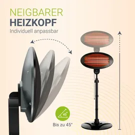 Juskys Infrarotstrahler 2000 W Schwarz