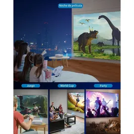Yoton Y7 Mini Beamer 9000Lumen, WiFi Bluetooth Projektor 4K Unterstützt, Native Full HD 1080P, Kompatibel mit Laptop/PC/Smartphone