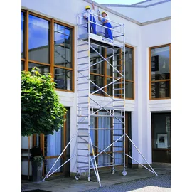 Günzburger Steigtechnik Rollgerüst 0,75 x 2,45 m mit Ausleger Plattformhöhe 4,35 m - 155446