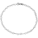 FIRETTI Fußkette FIRETTI "Schmuck Geschenk Silber 925 Körperschmuck Fantasie Herzen Liebe", silber (silberfarben), Fußketten, Damen, Silber 925 (Sterlingsilber)