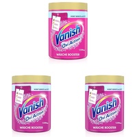 Vanish Oxi Action Pulver Pink – 1 x 1,125 kg – Fleckenentferner und Wäsche-Booster Pulver ohne Chlor – Für bunte Wäsche (Packung mit 3)