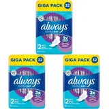 Always Ultra Binden Damen Gr. 2, Long (32 Damenbinden mit Flügeln) Giga Pack, dünn und super saugfähig, geruchsneutralisierend und Auslaufschutz (Packung mit 3)