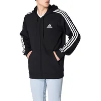 Adidas Essentials Fleece 3-Streifen Kapuzenjacke Black S