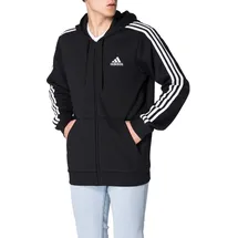 Adidas Essentials Fleece 3-Streifen Kapuzenjacke Black S