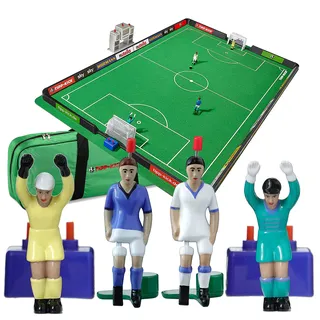 TIPP-KICK Spiel Super Cup Italia Tischfußball-Set - Fußball-Spiel mit extra-großem Spielfeld inkl. Bande, italienischen Top Kickern, Torwarte „Toni“, Toren, Bällen & Halbzeituhr, Geschenkidee für Fans