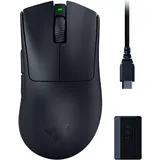 Razer DeathAdder V3 Pro + HyperPolling Wireless-Adapter - Ultra leichte E-Sport-Maus mit echten 8K Hz kabelloser Abtastrate (63 gr, Optischer Focus Pro 30K, Optische Switches 3. Gen) Schwarz