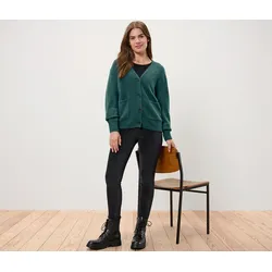 Tchibo - Strickjacke mit Wolle - Damen - Gr. XXL - dunkelgrün