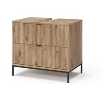 Vicco Waschbeckenunterschrank, Eliza, Viking Oak, 70 x 63 cm mit 2 ausziehbaren Schubladen