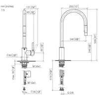 Dornbracht Tara Einhebelmischer Pull-down Bronze gebürstet