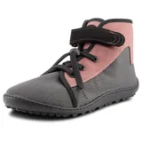 Leguano Barfußschuh LEGUANO "LEGUANITO SCIPPO", Jungen, Gr. 30, rosa (dunkelgrau, rosa), Textil, Schuhe Barfußschuh, Schnürschuh, Klettschuh, Bequemschuh, für Maschinenwäsche geeignet