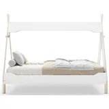 CaliCosy Kinderbett LOU 90 x 190 cm Holz lackiert weiß