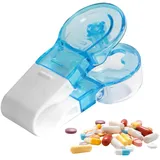 3 Stück Tragbare Pillendose - Portable Pill Taker | Pillenlocher Mit Behälter | Portable Tablet Dispenser | Pillenausdrücker Tablettenausdrücker | Tablettenausdrücker Einf Entnahme