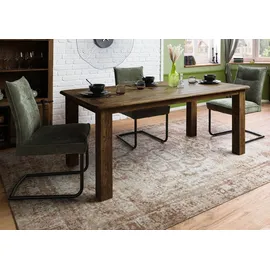 Massivmoebel24 Mango 200 x 76 x 100 cm braun lackiert