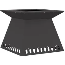 vidaXL Feuerplatz Schwarz 60 X 60 X 50 Cm Kaltgewalzter Stahl Vidaxl
