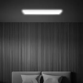 Briloner - LED Deckenlampe 98cm mit indirektem Licht, flach, neutralweißes Licht, Lampe, Deckenleuchte, Wohnzimmerlampe, LED Panel, Küchenlampe, Deckenbeleuchtung, 98x20x3 cm, Backlight