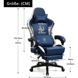 GTPLAYER Dragon Series Kunstleder Blau