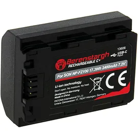 Berenstargh Akku Sony NP-FZ100 2400mAh USB-C Input