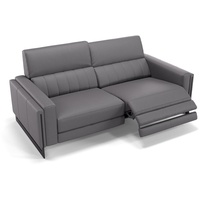 Sofanella 2-Sitzer Sofanella 2-Sitzer MARA Ledercouch Relaxsofa Sofa in Grau grau