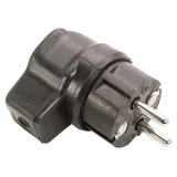 Dönges SCHUKO-Vollgummi-Winkelstecker, IP44, schwarz