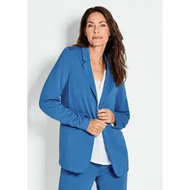 GOLDNER Damenblazer mit Reverskragen und Paspeltaschen in blau | Gr.: 54