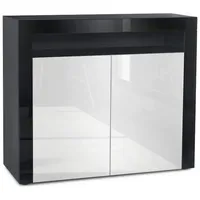Vladon Kommode, Weiß Hochglanz, 108x92x40 cm, Wohnzimmer, Kommoden &