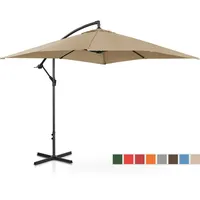 Uniprodo Ampelschirm - Taupe - viereckig 250 x 250