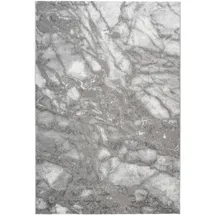 Kayoom Teppich KAYOOM "Mineral 425", silber, B:80cm H:12mm L:300cm, Polypropylen, Teppiche, Teppich, Kurzflor, Hoch Tief Struktur, Wohnzimmer