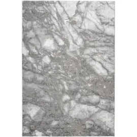 Kayoom Teppich KAYOOM "Mineral 425", silber, B:80cm H:12mm L:300cm, Polypropylen, Teppiche, Teppich, Kurzflor, Hoch Tief Struktur, Wohnzimmer