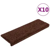 vidaXL Stufenmatten 10 Stk. 65x21x4 cm Braun