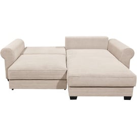 Sofa.de Ecksofa beidseitig montierbar Angelina klein ¦ creme ¦ Maße (cm): B: 255 H: 92 T: 185.0