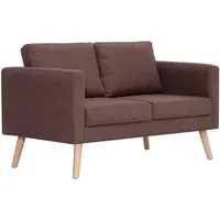 vidaXL 2-Sitzer-Sofa Stoff Braun