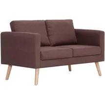 vidaXL 2-Sitzer-Sofa Stoff Braun