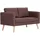 vidaXL 2-Sitzer-Sofa Stoff Braun