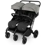 BabyGO Zwillingsbuggy »Zwillingskinderwagen GOTwice«, mit drei schwenkbaren Vorderrädern, grau