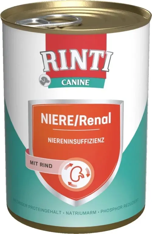 RINTI Canine Niere/Renal Beef 400g zur Unterstützung der Nierenfunktion bei Hunden