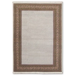 Orientteppich Mir Boteh Plain 170 x 240 cm Wolle Beige