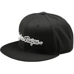 Troy Lee Designs Flat Bill Snapback Cap Signature One Size - black