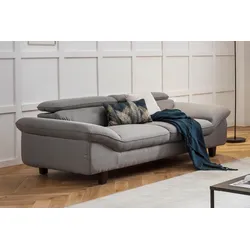2-Sitzer HOME AFFAIRE "Pilot", grau, B:202cm T:108cm, Sofas, Big-Sofa mit Kopfteilverstellung