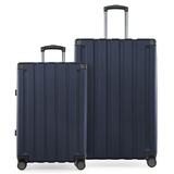 Hauptstadtkoffer Q-Damm - 2er Kofferset, Trolley-Set, TSA, Rollkoffer, Reisekoffer, (M & L), Dunkelblau