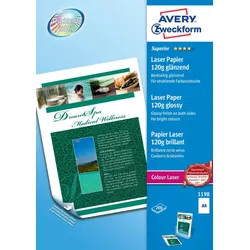 AVERY Zweckform Fotopapier Colour Laser DIN A4 glänzend 120 g/m2