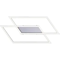 LED Deckenleuchte, futuristsiches Design, stahlfarben, flach,