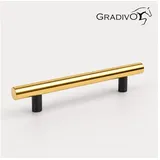 Gradivo Möbelgriff Schrankgriff Bügelgriff 653 - Schwarz-Gold, 96 mm
